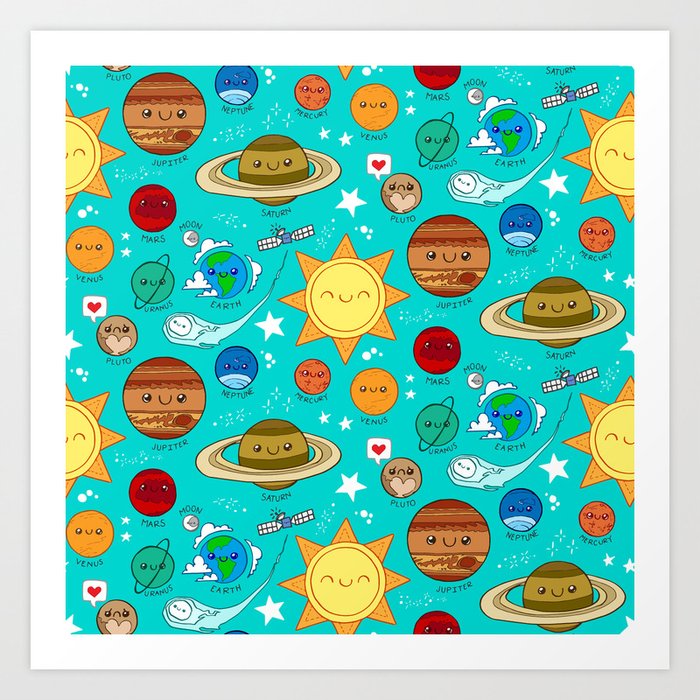 Planet party Art Print