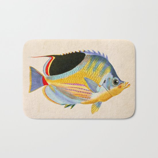 Yellow Fish Bath Mat