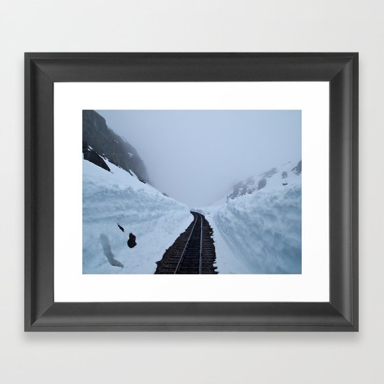 The winter pass Framed Art Print