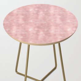Glam Blush Diamond Shimmer Glitter Side Table