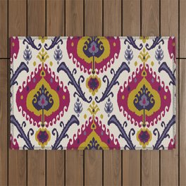 Ikat seamless pattern background Traditional pattern. Outdoor Rug