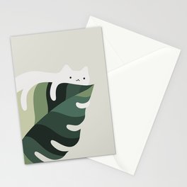 Cat and Plant 12C Stationery Card