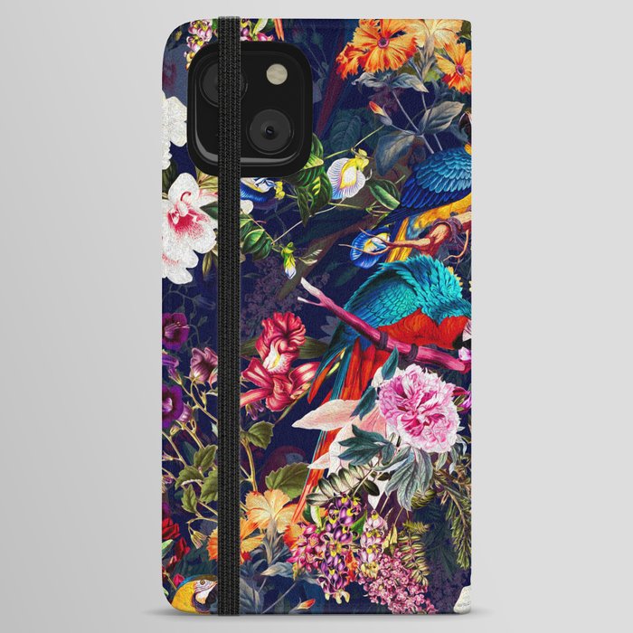 Floral and Birds XLV iPhone Wallet Case