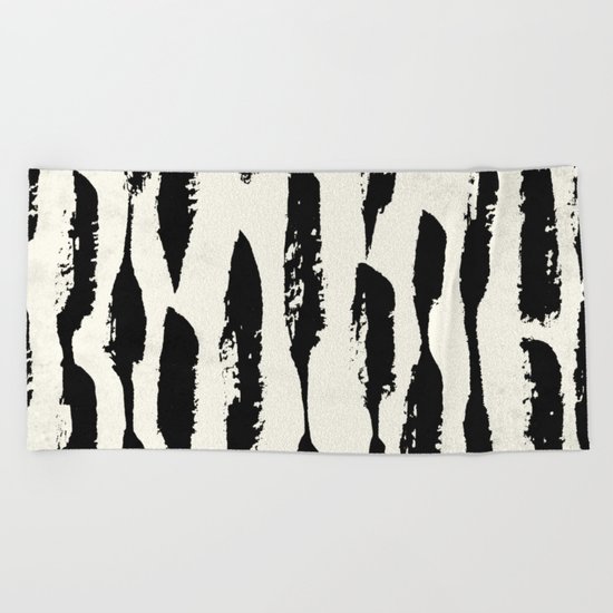 Tribal Paint Stripes Beach Towel
