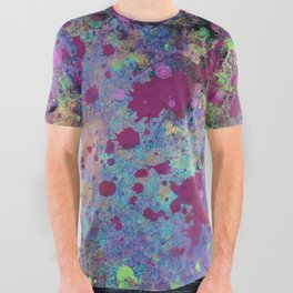 purple and pink abstract cool splatter pattern All Over Graphic Tee