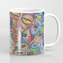The Happy Villagers IV painting of traditional African village life Coffee Mug