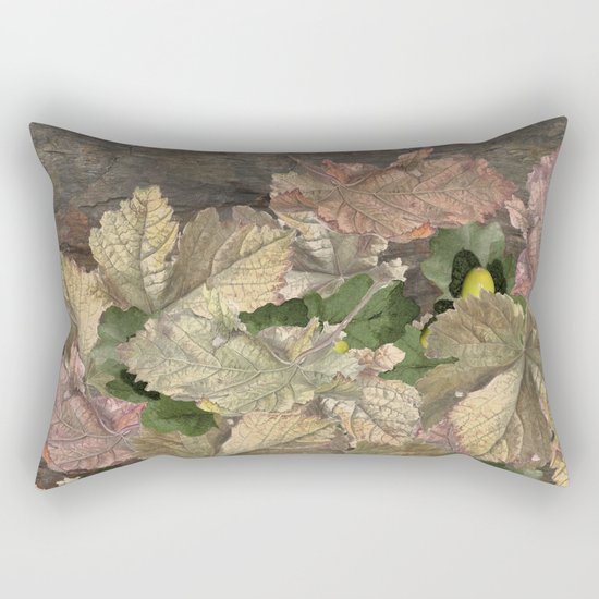 Acorns in Autumn Rectangular Pillow