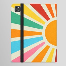 Retro Sunrise: Rainbow Edition iPad Folio Case