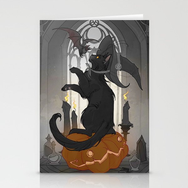Witchy Black Cat  Stationery Cards