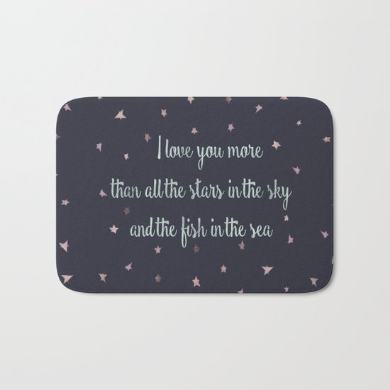 Love and the stars Bath Mat