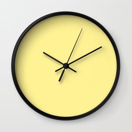 SOFT YELLOW Pastel solid color Wall Clock