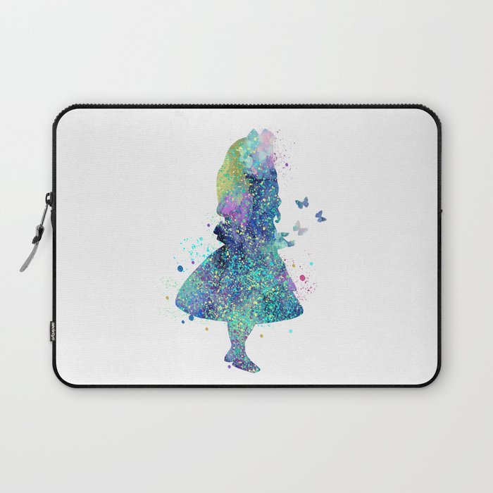 Watercolor Slatter Alice In Wonderland Laptop Sleeve