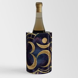 Geometric Om Symbol Gold and Labradorite Wine Chiller