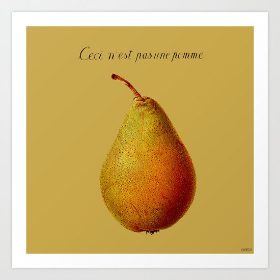 Ceci n'est pas une pomme Art Print