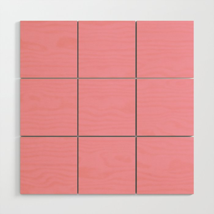 Carnal Pink Wood Wall Art