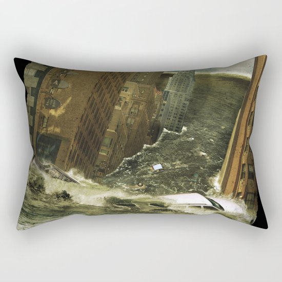 Water vs City Rectangular Pillow