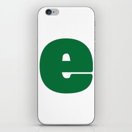 e (Olive & White Letter) iPhone Skin
