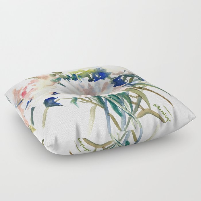 White Peonies Asian Watercolor Design Garden Peonies White Lofral