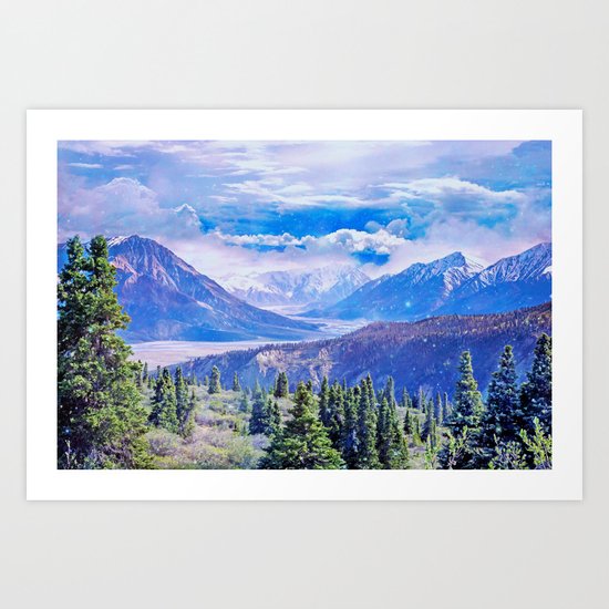 Neverland mountains Art Print
