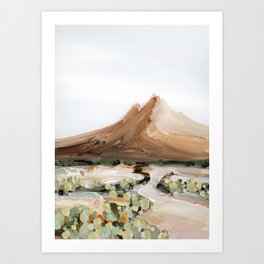 Red Rock Desert | Abstract Landscape Painting Art Print
