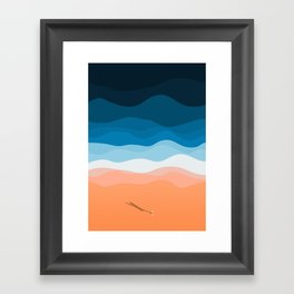 The Lone Surfer | Aerial Framed Art Print
