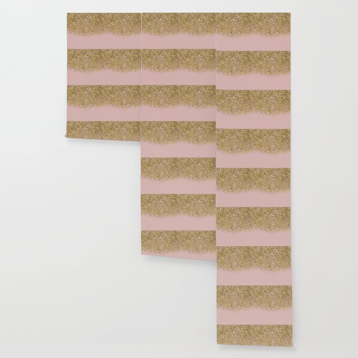 Pink And Gold Glitter Wallpaper