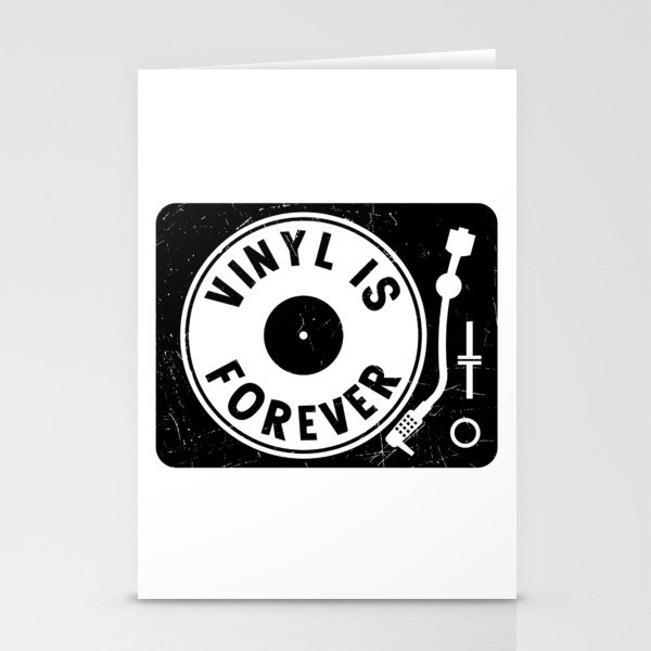 Vinyl Is Forever Retro Music Stationery Cards