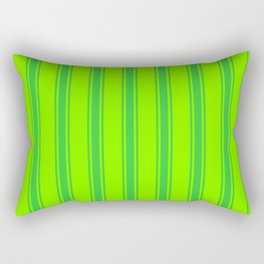[ Thumbnail: Chartreuse & Lime Green Colored Lines/Stripes Pattern Rectangular Pillow ]