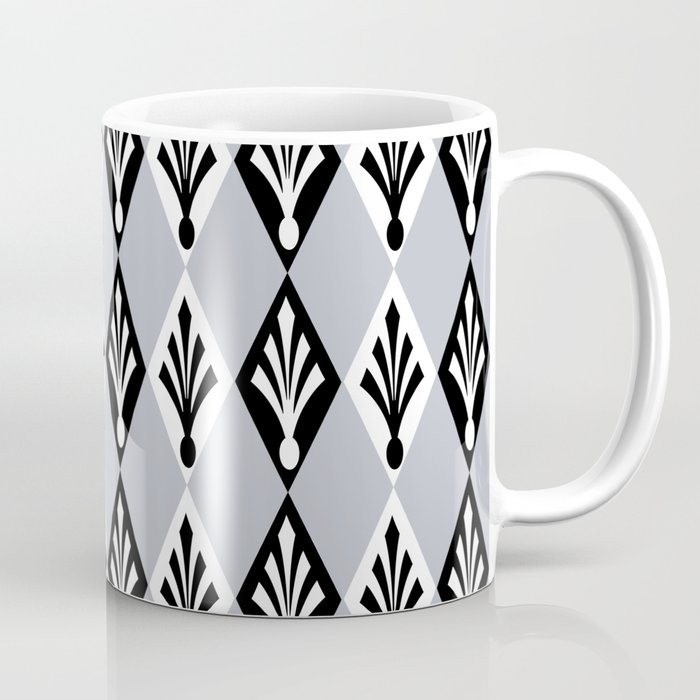 Morning Blue Diamond Argyle Pattern Coffee Mug
