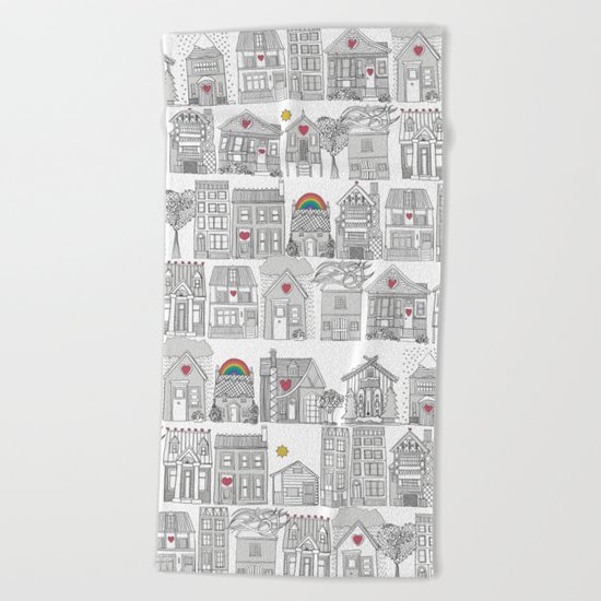 pencil weather love Beach Towel
