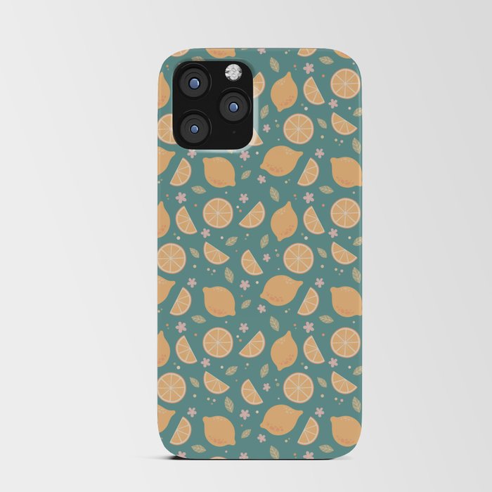 Lemon Pattern iPhone Card Case