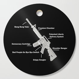 Anatomy of a Gun – Humor – Rifle Cutting Board