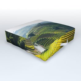  Mu Cang Chai, Rice Terrace Art Print Outdoor Floor Cushion | Sheercurtain, Travelposter, Vietnam, Blackoutcurtain, Riceterrace, Green, Photo, Graphicdesign, Tegellalang, Water 