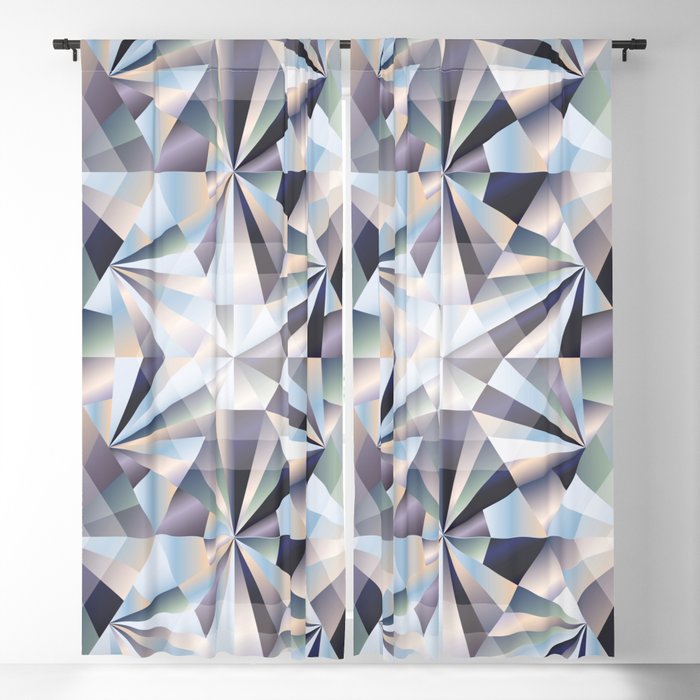 Diamond seamless background, vintage illustration Blackout Curtain