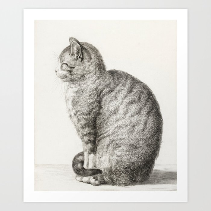 Sitting Cat Art Print