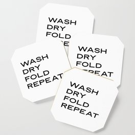 Laundry Signs,Wash Dry Fold Repeat,Laundry Room Decor,Laundry Sign,Modern Calligraphy Sign,Laundry Q Coaster