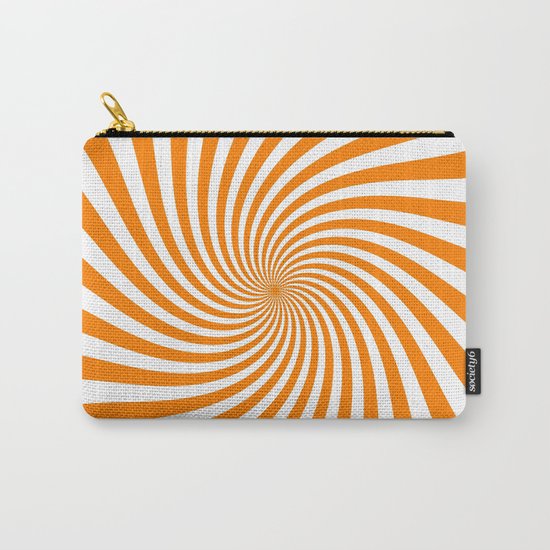 Swirl (Orange/White) Carry-All Pouch