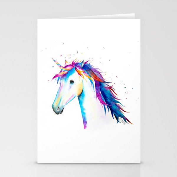 Rainbow Unicorn Stationery Cards