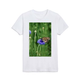 Butterfly in the Flowers Kids T Shirt