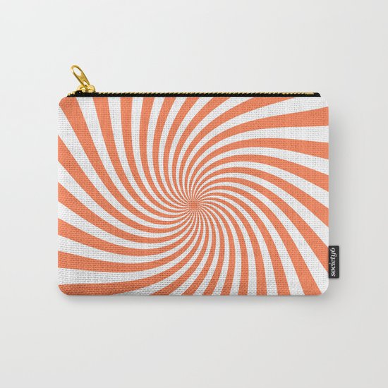 Swirl (Coral/White) Carry-All Pouch