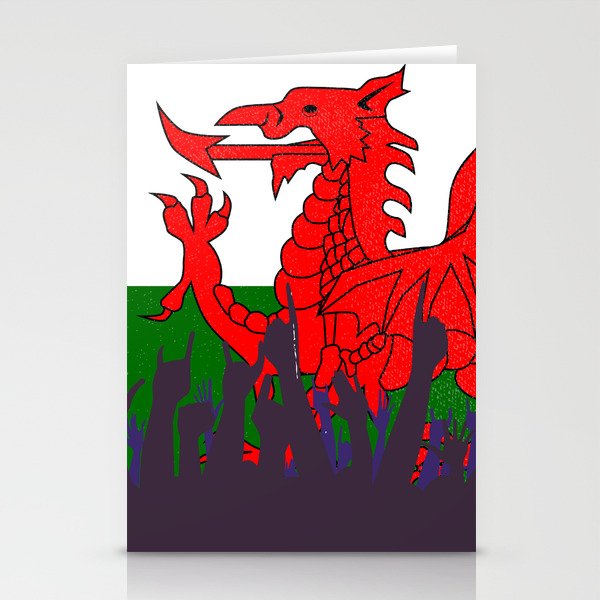 Welsh Flag with Audience Stationery Cards