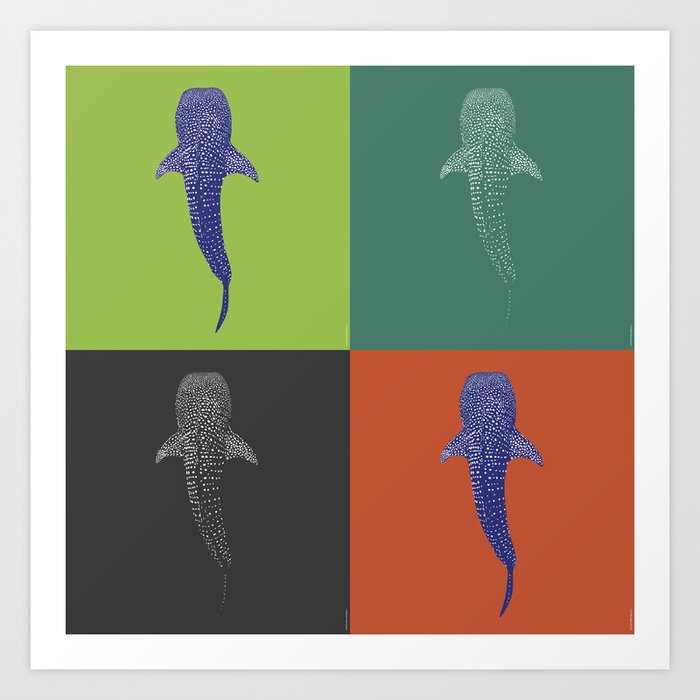 Whale Shark Pop Art Art Print