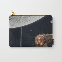Moon Ride Carry-All Pouch | Pop Art, Collage, Photomontage, Train, Ride, Digital, Pattern, Mosaic, Decoupage, Vintage 