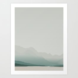 Serene mountain lake Art Print