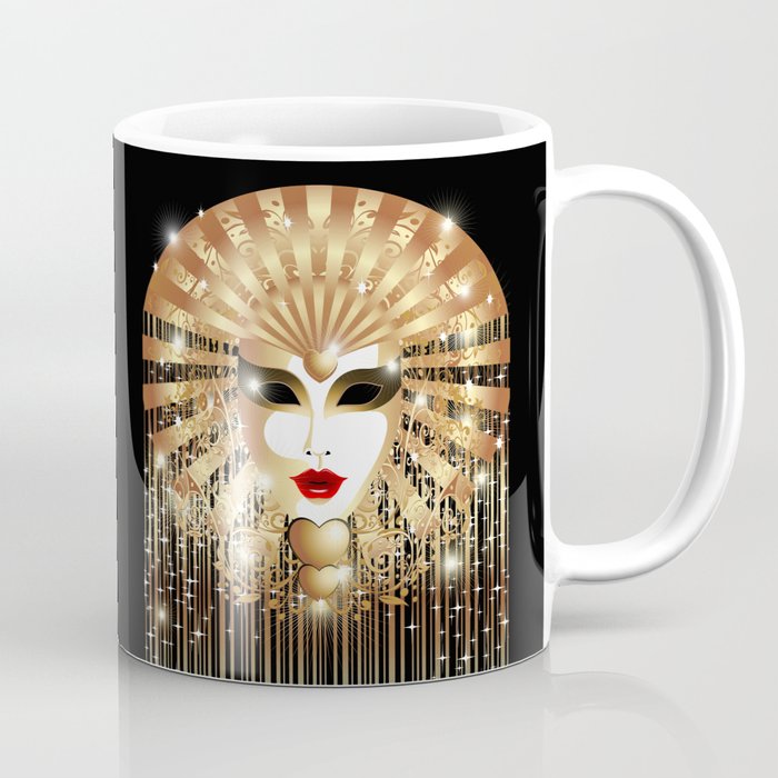 Golden Venice Carnival Mask  Coffee Mug