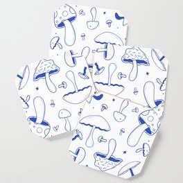 Blue Mushrooms Coaster