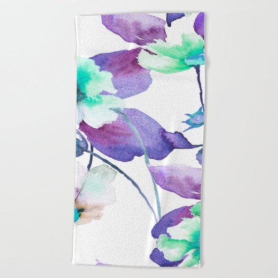 Flowers 01 Beach Towel