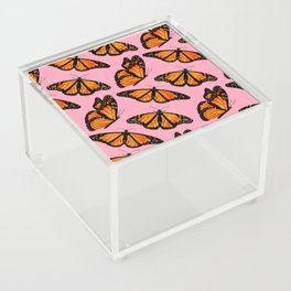 Monarch Butterfly Pattern-Pink Acrylic Box
