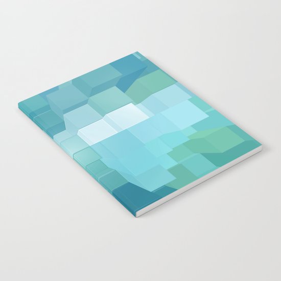 Blue and Green 3D Notebook