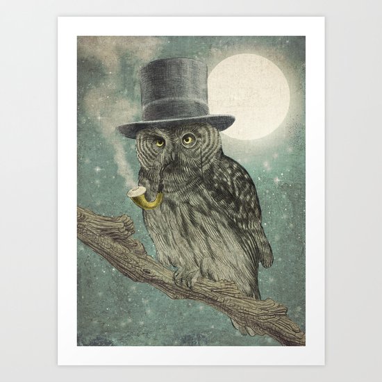 Night Smoke (Color Option) Art Print